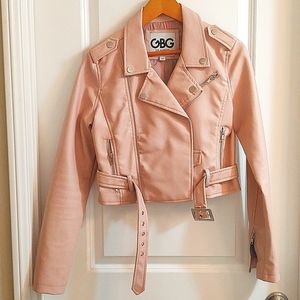 GBG Los Angeles Pink Leather Jacket
